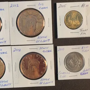 Coin and Token Lot, Copper and Canadian Commemoratives