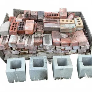Red Clay Bricks and 4 Concrete Cinder Blocks