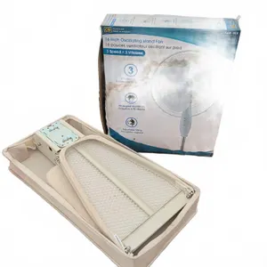 Folding Ironing Board with 16-Inch Oscillating Stand Fan