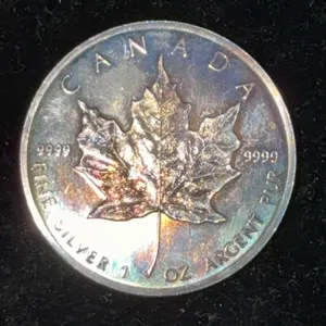 1989 Canadian $5 Fine Silver 1 Ounce Maple Leaf Coin
