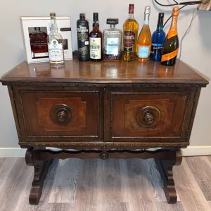 Wooden Sideboard Cabinet w/ Dual Doors & Ornate Detailing