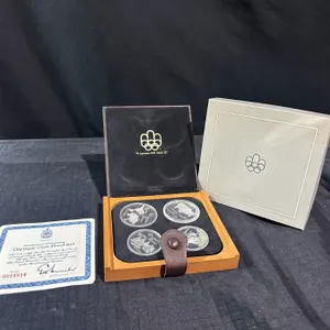 1976 Montreal Olympic Silver Coin Proof Set with COA and Box