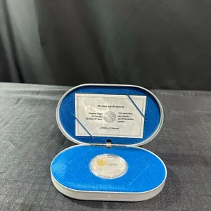 1990 Canada $20 Silver Coin with 24K Gold Cameo Boxed