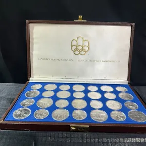 1976 Canadian Olympic Silver Coin Set in Case (28 pcs)