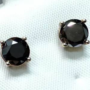 10K(1.14G), BLACK DIAMOND (2CT) EARRING, APPRAISED INSURANCE VALUE $1460