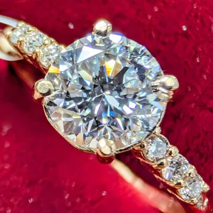 10K(2G), LAB DIAMOND (1.66CT) RING, SIZE 6, APPRAISED INSURANCE VALUE $3340