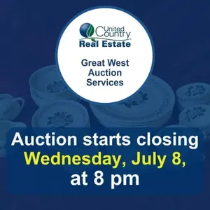 Auction begins to close Wednesday, July 8, 2026,