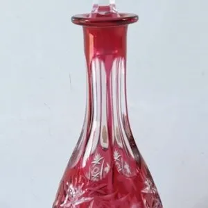 Imperlux Genuine Handcut Lead Ruby Red Cut Glass
