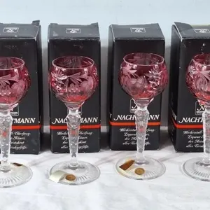 6 Nachtmann Traube cranberry cut-to-clear