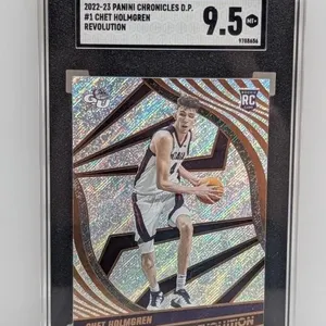 2022-23 Chronicles DP #1 Chet Holgren RC SGC 9.5