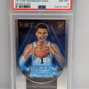 2023 Select Victor Wembanyama RC Neon Icons PSA 8