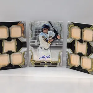 2020 Yelich Topps TT Deca Auto Relic Booklet /10