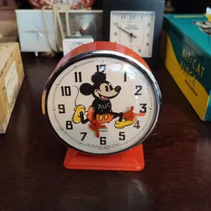 Mickey Mouse wind up alarm clock Bayard France