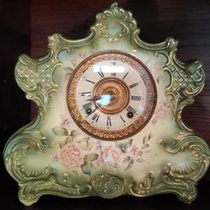 Ansonia Clock Co. Ceramic shelf clock