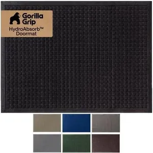 New (47"x35") GORILLA GRIP HydroAbsorb Doormat,...