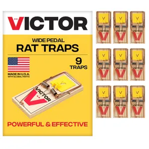 Victor M205-9 9 Wooden Rat Traps