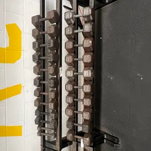 Dumbbell Set with Storage Rack, Includes: 2-#5, 2-#10, 2-#15, 2-#20, 2-#25, 2-#30, 2–#35, 2-#40, 2-#