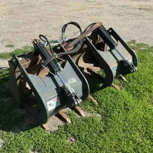Skidloader Grapple Bucket, 54”, Manure Tine, with Double Grapple, Skidloader QT