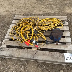 RECORD 6" VICE, ASSORTED EXTENSION CORDS - DISPERSAL FOR JACE CRAFT INC.