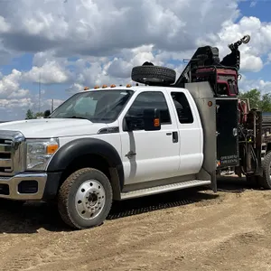 2015 FORD F-550 Super Duty Extended Cab Dually Flatdeck Picker Truck, 211,849 KM