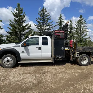 2016 FORD F-550 Super Duty Extended Cab Dually Flatdeck Picker Truck, 193,363 KM