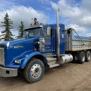 2007 KENWORTH T800 t/a Gravel Truck w/ 15' Steel Box & Nordic Telescopic Hoist