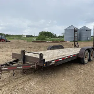 2010 FOX 720FHS t/a 20 Ft. Flatdeck Trailer w/ Fold Up Ramps, Pintle Hitch