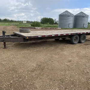 2001 TRAILTECH H270 t/a 24 Ft. Flatdeck Trailer, 8' Wide, Pintle Hitch, SEE NOTE