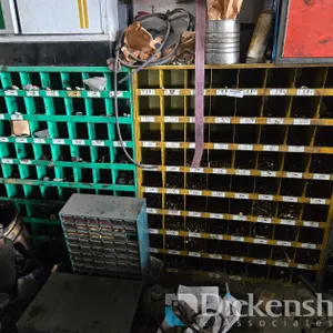 HARDWARE BINS WITH SOME HARDWARE