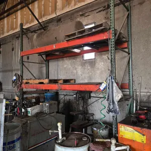 ONE SECTION OF HEAVY DUTY PALLET RACKING ON BACK WALL, NO CONTENTS
