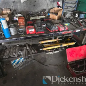 8-FT STEEL SHOP TABLE NO CONTENTS