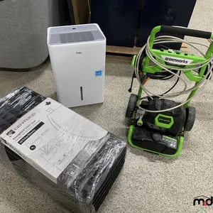 Dehumidifier, Shelving Unit, Toilet Seat and Greenworks 2,100PSI Electric Pressure Washer (No Wand)
 UNRESERVED
