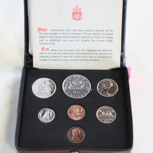 1975 DOUBLE PENNY 7 COIN UNCIRC. SET