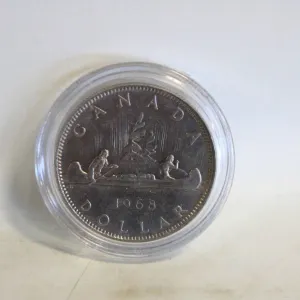 1968 CANADA CANOE DOLLAR COIN