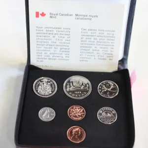 1977 DOUBLE PENNY 7 COIN UNCIRC. SET
