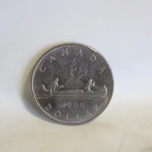1969 CANADA CANOE DOLLAR COIN