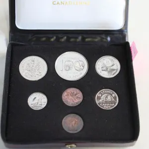 1974 DOUBLE PENNY 7 COIN UNCIRC. SET