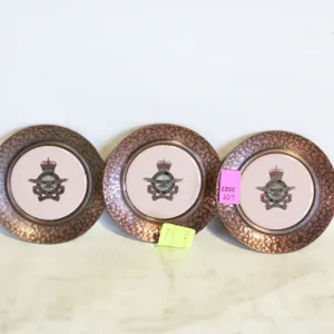 3 VINTAGE COPPER COASTER’S ROYAL