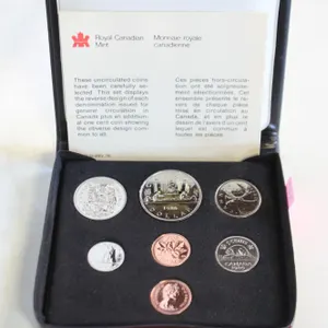 1980 DOUBLE PENNY 7 COIN UNCIRC. SET