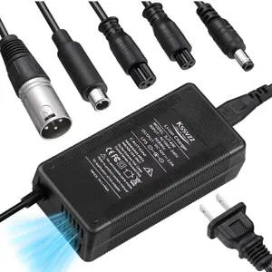 42V 2A Fast Battery Charger with Cooling System - 5 Plugs Universal Battery Replacement Charger for 