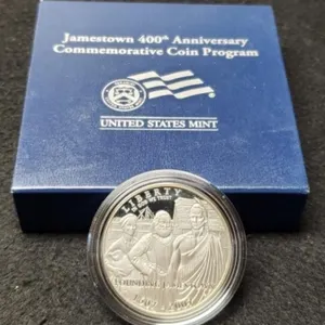 2007 Proof Silver Dollar "Jamestown" w/