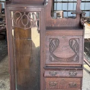 Oak Bookcase Secretary