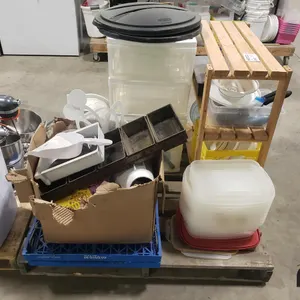 Pallet of Misc. Containers, Shelf and More
 UNRESERVED