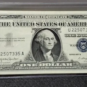 1957B $1 Silver Certificate Note AU