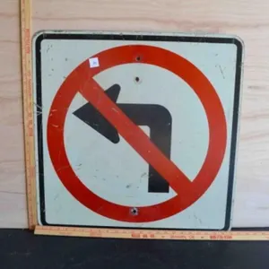 Do Not Turn, one-sided, Metal Sign