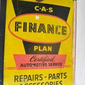 C-A-S Finance Plan sign Metal Sign