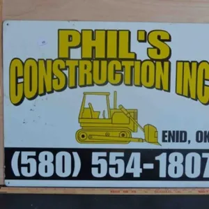 Phil�s Construction sign Metal Sign