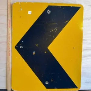 Yellow arrow sign Metal Sign