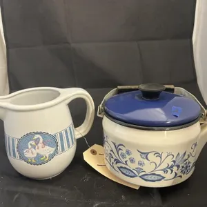 Goose Pitcher & Porcelain Teapot