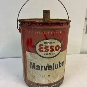 ESSO Marvelube 5 gallon steel oil pail